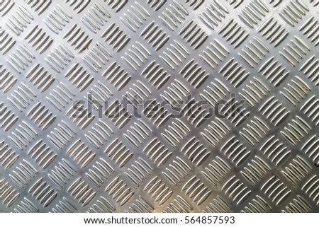 silver anti slip metal floor pattern and texture.