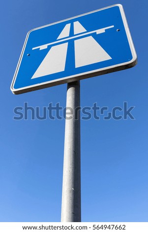 German road sign: motorway