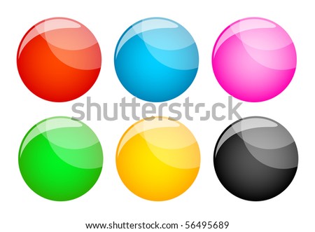 Set of coloured buttons