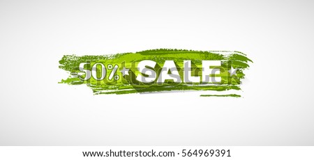 horizontal grunge sale tag with long shadow effect, design element