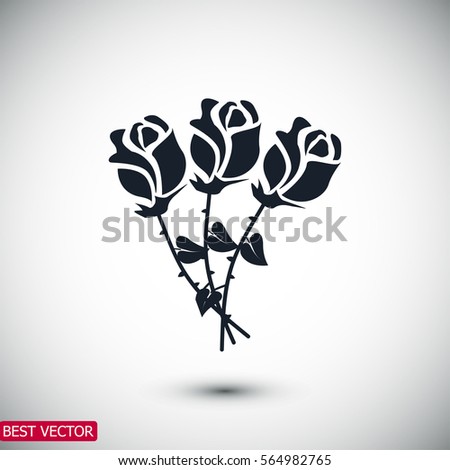 rose vector icon, vector best flat icon, EPS
