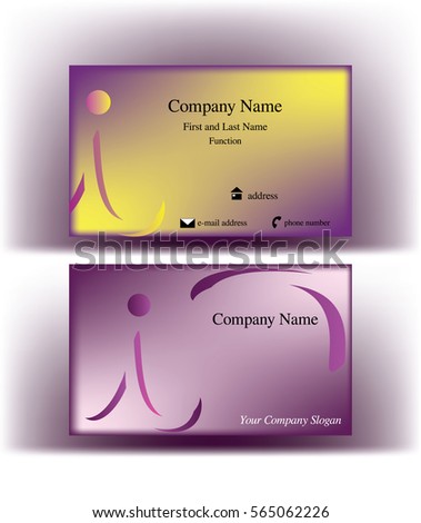 Colorful business cards with abstract i letter logo design