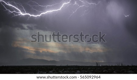 Catching that powerful bolt of lighting during sunset in Big Bend, Texas.