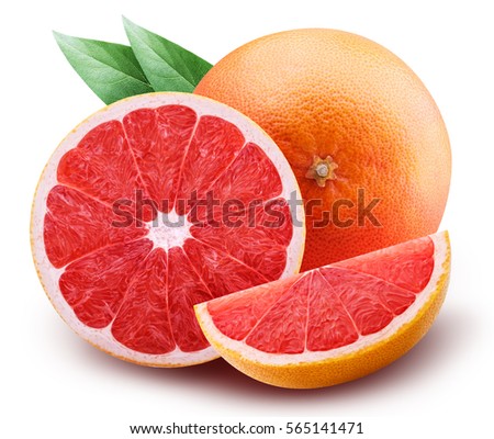 grapefruit isolated on white background with clipping path Royalty-Free Stock Photo #565141471