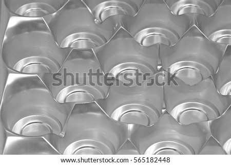 Golden plastics tray(black and white)