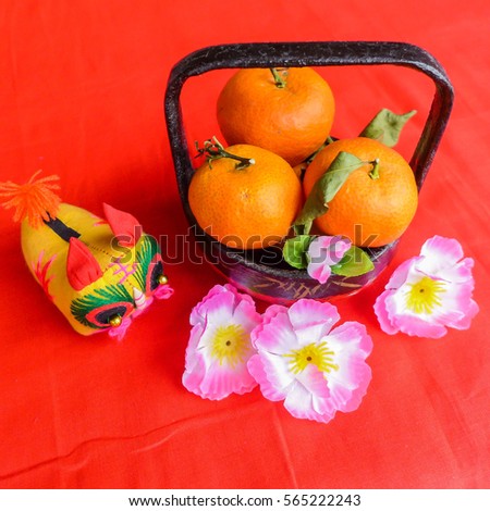 Mini decors and ornaments for table top decoration / Prosperity ornaments background / Chinese character in the pineapple represent "prosperous","luck" also same meaning as wealth with money luck