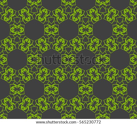 geometric floral seamless pattern background. Luxury texture for wallpaper, invitation. Vector illustration.