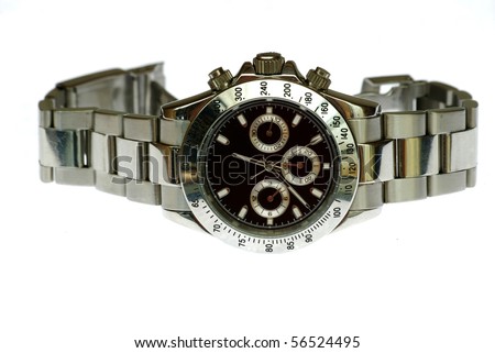 rolex wrist watch isolated in white
