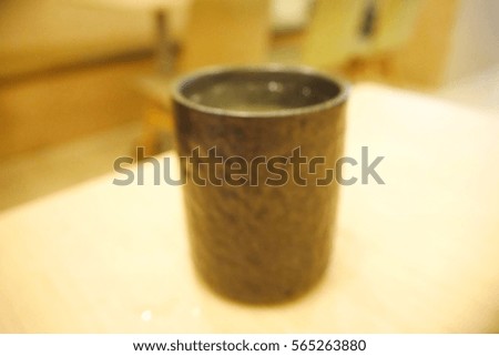 Picture blurred  for background abstract and can be illustration to article of hot green tea