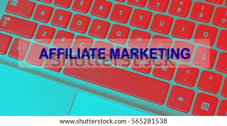 RED KEYBOARD WITH TEXT AFFILIATE MARKETING