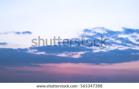 sunset with  sky and cloud