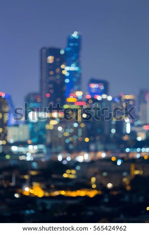Abstract blurred lights city downtown night view