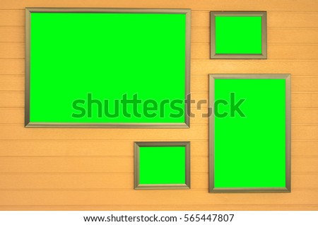 mokup interier,green screen background.