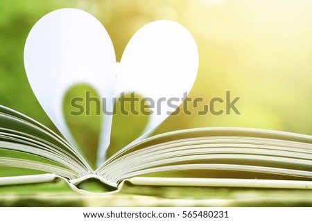 love story, heart book