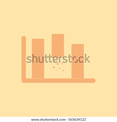 Vector illustration in flat design of column chart