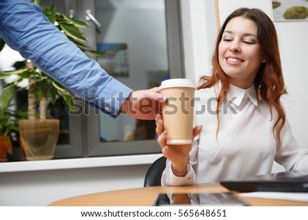 Photography of brunette with coffee
