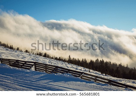 Amazing rural winter landscape