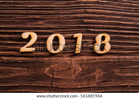 Happy new year decoration 2018