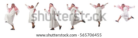 Arab man isolated on the white Royalty-Free Stock Photo #565706455