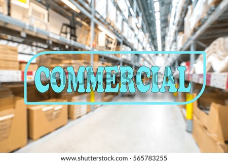 Warehouse and text with business conceptual