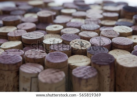 Background pattern of wine bottles corks 