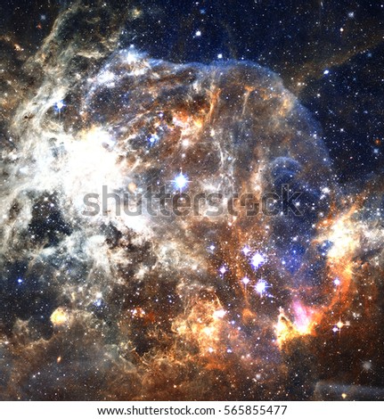 View of the galaxy with stars in outer space. Elements of this image furnished by NASA.