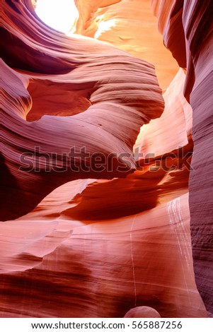 Red Rocks from Lower Antelope Canyon in Page, Arizona