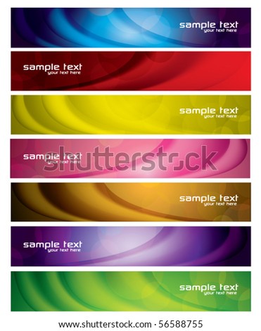 Modern Abstract Banner Set with Circles