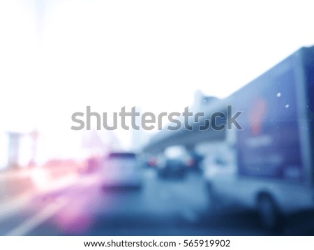 Blurred  background abstract and can be illustration to article of traffic in city