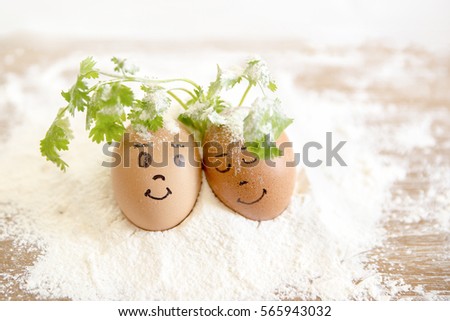  Faces on Eggs with vegetables