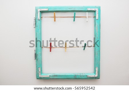 Shabby chic wooden picture frame