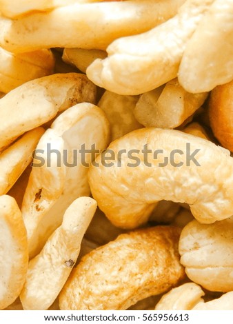 Cashew nut background.