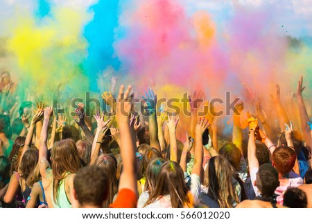Holi festival of color Royalty-Free Stock Photo #566012020