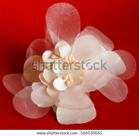 Pink brooch flower