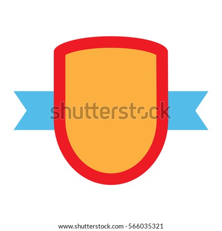 Shape of shield badge vector. Web quality insignia banner illustration