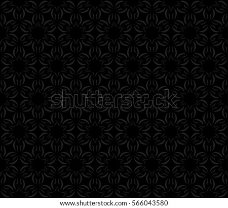 Repeating swoosh pattern in hexagon layout - seamless editable repeating vector background wallpaper (black)