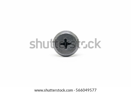 screw isolated on white background Royalty-Free Stock Photo #566049577