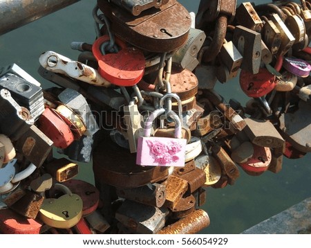 photo of wedding's padlocks