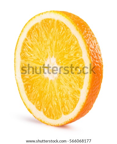 orange slice isolated on the white background Royalty-Free Stock Photo #566068177