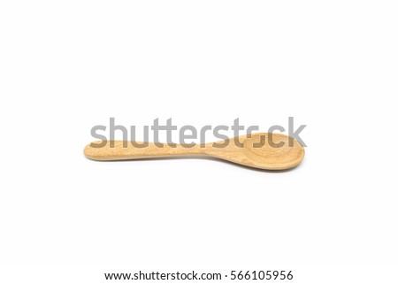 wooden spoon isolated on white background