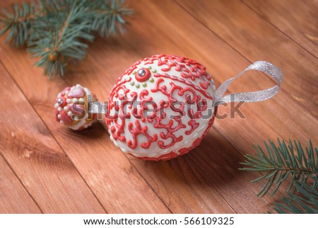 Decorative 3d gingerbread cookie Christmas, New Year toy 