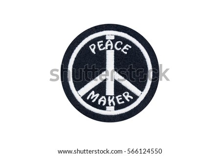 peace maker embroidered badge
