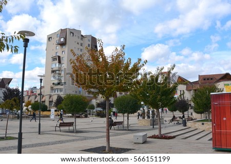 Typical urban landscape of the city Targu Mures.