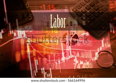Labor - Hand writing word to represent the meaning of financial word as concept. A word Labor is a part of Investment&Wealth management in stock photo.