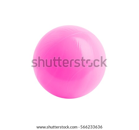 Plastic ball isolated on white background Royalty-Free Stock Photo #566233636