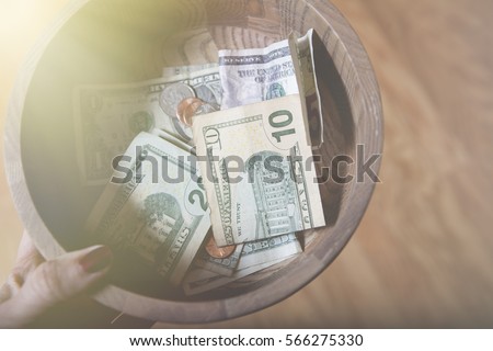 Collection Bowl Fundraiser Royalty-Free Stock Photo #566275330