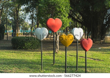 Heart symbol in the park