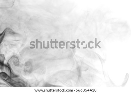 Abstract smoke Weipa. Personal vaporizers fragrant steam. The concept of alternative non-nicotine smoking. Black smoke on a white background. E-cigarette. Evaporator. Taking Close-up. Vaping. Royalty-Free Stock Photo #566354410
