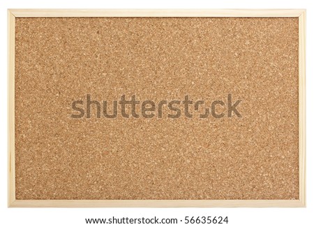 blank cork message pin board isolated with clipping path Royalty-Free Stock Photo #56635624