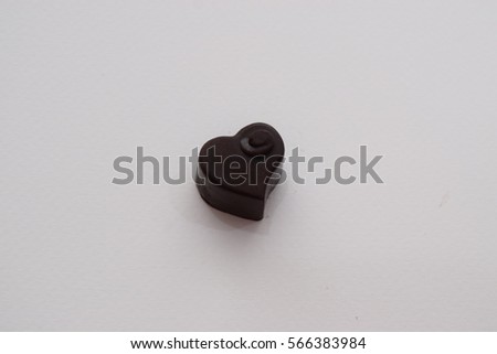 Chocolate heart shape.